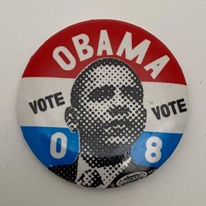 Obama Presidential 2008 Vote Campaign Button Pin USA Made